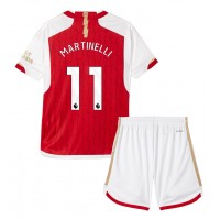 Camisa de Futebol Arsenal Gabriel Martinelli #11 Equipamento Principal Infantil 2023-24 Manga Curta (+ Calças curtas)